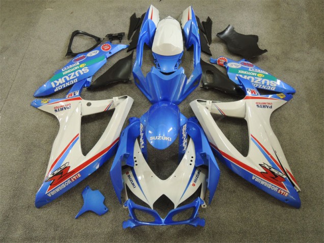 Bleu Blanc avec Décalque Carénage Suzuki GSXR 600 K8 2008-2010 Bleu Blanc avec Décalque Carénage Suzuki GSXR 600 K8 2008-2010