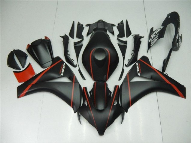 Noir Mat Rouge Carénage Honda CBR 1000 RR 2008-2011