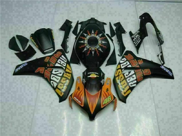 Orange Noir Carénage Honda CBR 1000 RR 2008-2011 Orange Noir Carénage Honda CBR 1000 RR 2008-2011