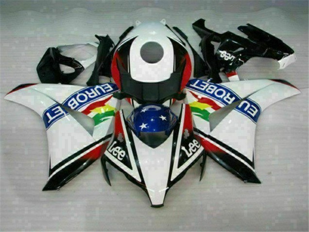Blanc Bleu Rouge Eurobet Lee Carénage Honda CBR 1000 RR 2008-2011 Blanc Bleu Rouge Eurobet Lee Carénage Honda CBR 1000 RR 2008-2011