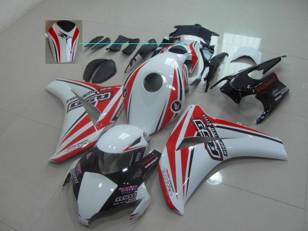 Blanc Rouge Rsd Carénage Honda CBR 1000 RR 2008-2011 Blanc Rouge Rsd Carénage Honda CBR 1000 RR 2008-2011