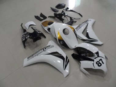 Noir et Blanc et Or Carénage Honda CBR 1000 RR 2008-2011 Abordables
