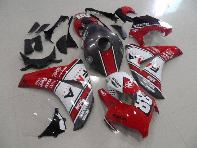 Rouge et Gris Fma Carénage Honda CBR 1000 RR 2008-2011 Rouge et Gris Fma Carénage Honda CBR 1000 RR 2008-2011