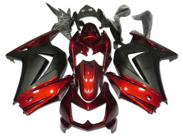 Rouge Gris Carénage Kawasaki EX250 2008-2012 Rouge Gris Carénage Kawasaki EX250 2008-2012