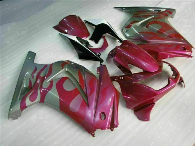 Violet Rouge Carénage Kawasaki EX250 2008-2012 Violet Rouge Carénage Kawasaki EX250 2008-2012