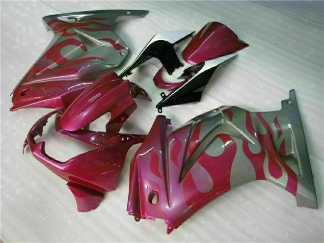 Violet Rouge Carénage Kawasaki EX250 2008-2012 Violet Rouge Carénage Kawasaki EX250 2008-2012