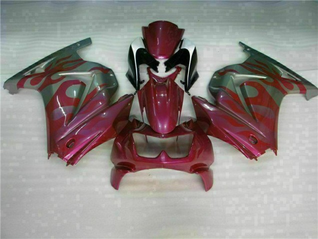 Violet Rouge Carénage Kawasaki EX250 2008-2012 Violet Rouge Carénage Kawasaki EX250 2008-2012