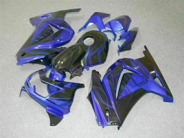 Noir Bleu Carénages Kawasaki EX250 2008-2012 Noir Bleu Carénages Kawasaki EX250 2008-2012