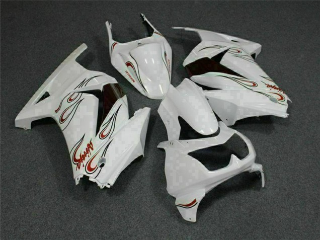 Blanc Rouge Carénage Kawasaki EX250 2008-2012