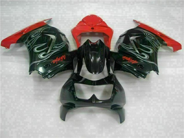 Noir Rouge Ninja Carénage Kawasaki EX250 2008-2012 Noir Rouge Ninja Carénage Kawasaki EX250 2008-2012