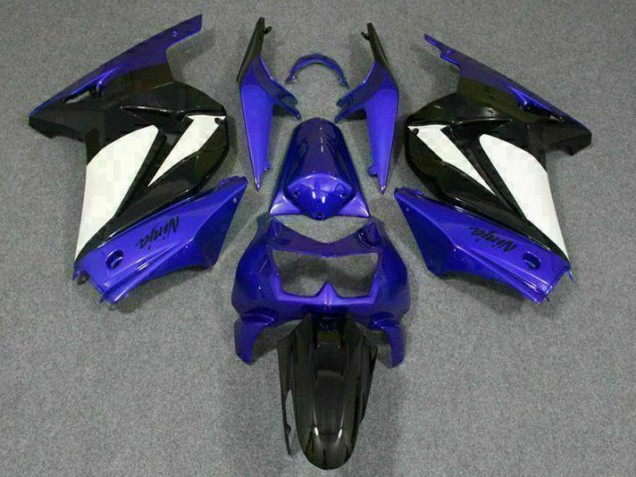 Bleu Blanc Noir Ninja Carénage Kawasaki EX250 2008-2012 Bleu Blanc Noir Ninja Carénage Kawasaki EX250 2008-2012
