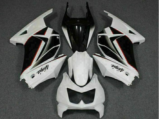 Blanc Noir Ninja Carénages Kawasaki EX250 2008-2012 Blanc Noir Ninja Carénages Kawasaki EX250 2008-2012