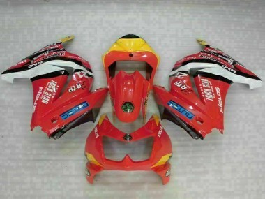 Rouge Jaune Carénage Kawasaki EX250 2008-2012 Abordables