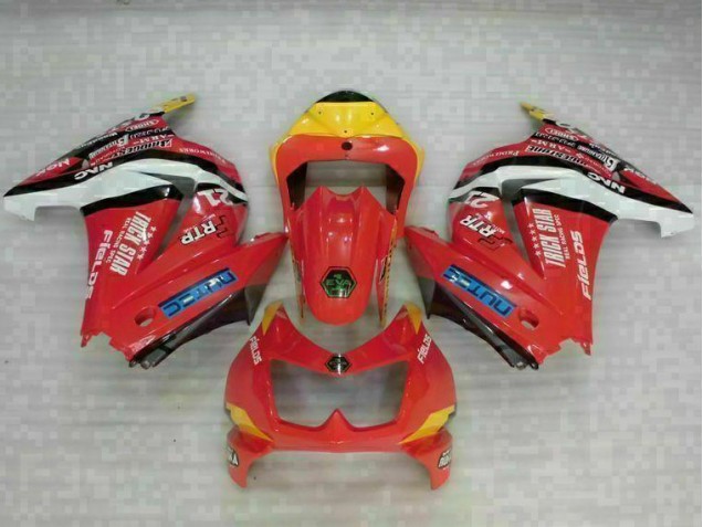 Rouge Jaune Carénage Kawasaki EX250 2008-2012 Rouge Jaune Carénage Kawasaki EX250 2008-2012