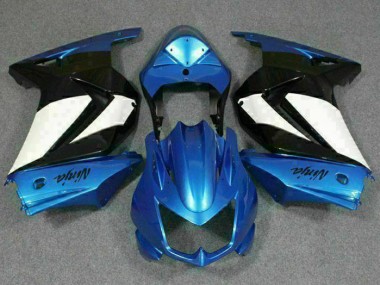 Bleu Blanc Noir Ninja Carénages Kawasaki EX250 2008-2012 Abordables