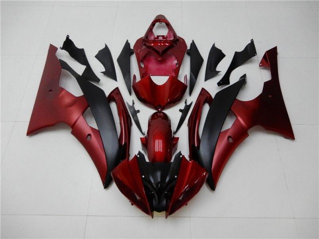Rouge Noir Carénages Yamaha R6 2008-2016 Rouge Noir Carénages Yamaha R6 2008-2016