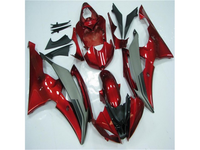 Rouge Gris Carénage Yamaha R6 2008-2016 Rouge Gris Carénage Yamaha R6 2008-2016