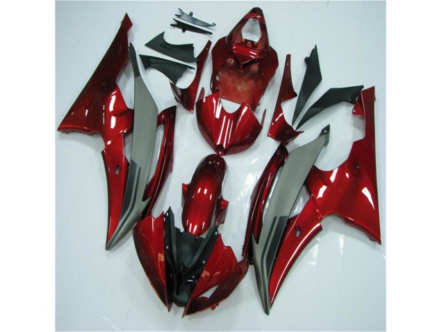 Rouge Gris Carénage Yamaha R6 2008-2016 Rouge Gris Carénage Yamaha R6 2008-2016