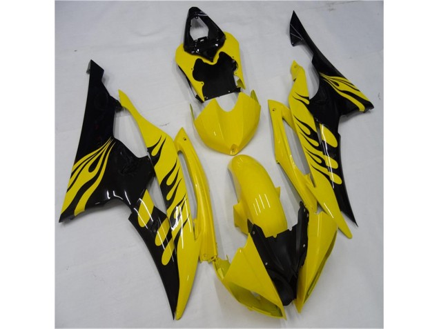 Jaune Noir Carénage Yamaha R6 2008-2016 Jaune Noir Carénage Yamaha R6 2008-2016