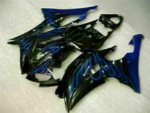 Bleu Flamme Noir Carénage Yamaha R6 2008-2016 Bleu Flamme Noir Carénage Yamaha R6 2008-2016