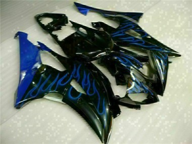 Bleu Flamme Noir Carénage Yamaha R6 2008-2016 Abordables