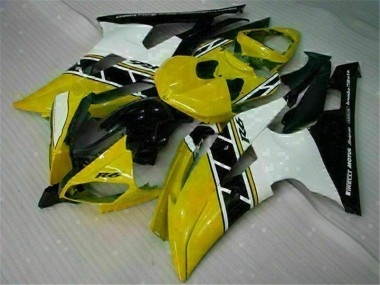Jaune Blanc Carénage Yamaha R6 2008-2016 Abordables
