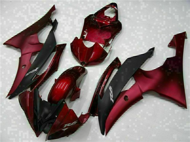 Rouge Noir Carrosserie Yamaha R6 2008-2016 Rouge Noir Carrosserie Yamaha R6 2008-2016