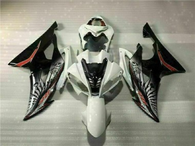 Blanc Noir Kit Carénages Complet Yamaha R6 2008-2016 Abordables
