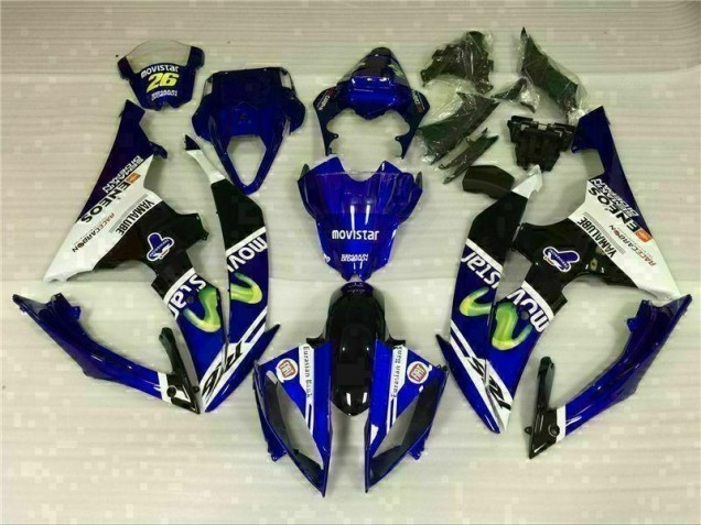 Blanc Bleu Carénages Yamaha R6 2008-2016