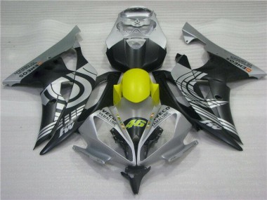 Jaune Noir Argent Carénage Yamaha R6 2008-2016 Abordables
