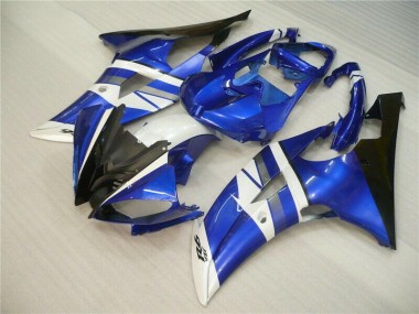 Bleu Blanc Noir Carénages Yamaha R6 2008-2016 Abordables