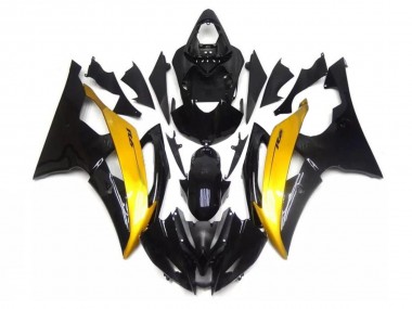 Noir Or Carénage Yamaha R6 2008-2016 Abordables