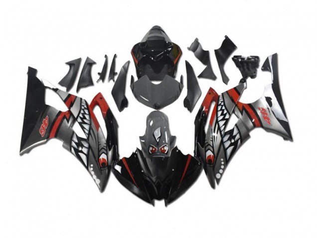 Gris Rouge Requin Carénage Yamaha R6 2008-2016