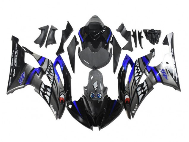 Gris Bleu Requin Carénage Yamaha R6 2008-2016 Gris Bleu Requin Carénage Yamaha R6 2008-2016