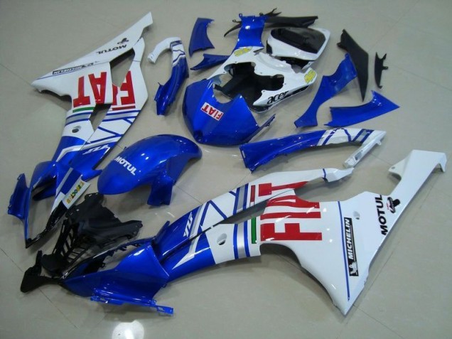 Bleu Blanc Rouge Fiat Carénage Yamaha R6 2008-2016 Bleu Blanc Rouge Fiat Carénage Yamaha R6 2008-2016