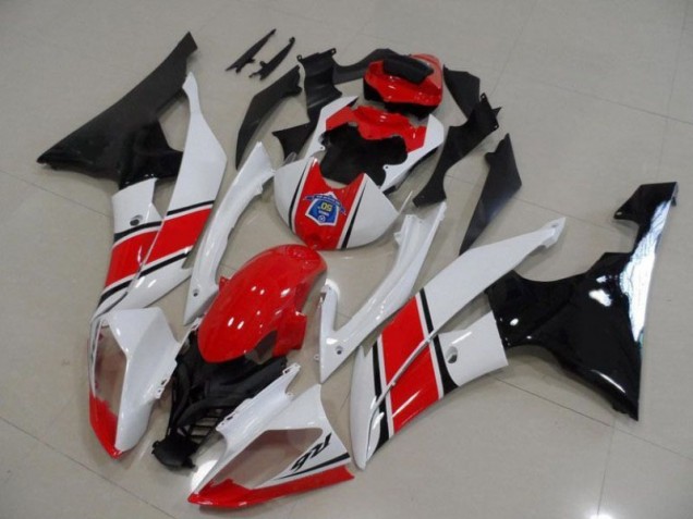 Rouge Blanc Noir Kit Carénages Complet Yamaha R6 2008-2016