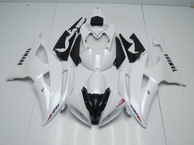 Blanc Nacré et Rouge Décalque Carénage Yamaha R6 2008-2016 Blanc Nacré et Rouge Décalque Carénage Yamaha R6 2008-2016