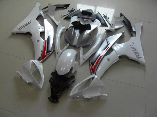 Blanc Nacré Argent Carénage Yamaha R6 2008-2016 Blanc Nacré Argent Carénage Yamaha R6 2008-2016