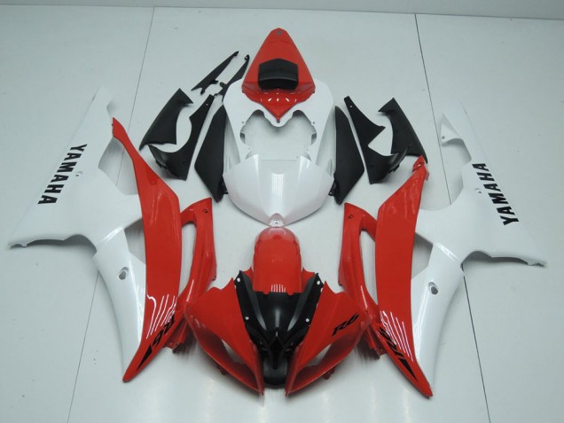 Rouge et Blanc Nacré Carénage Yamaha R6 2008-2016 Rouge et Blanc Nacré Carénage Yamaha R6 2008-2016