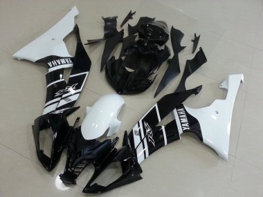 Blanc et Noir Carénage Yamaha R6 2008-2016 Abordables