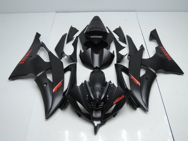 Noir Mat Rouge Décalque Carénage Yamaha R6 2008-2016