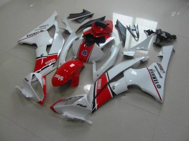 Blanc Rouge Style OEM Carénage Yamaha R6 2008-2016 Abordables
