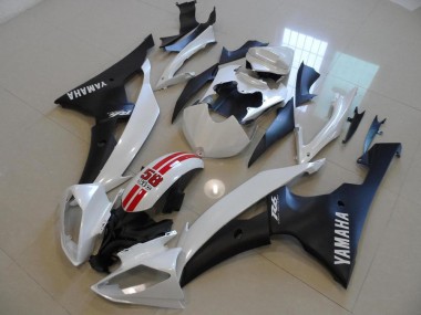 Blanc Nacré et Noir 58 Sic Carénage Yamaha R6 2008-2016 Abordables