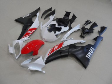 Blanc et Noir Mat Carénage Yamaha R6 2008-2016 Abordables