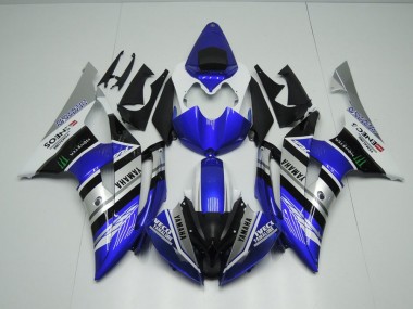 Bleu Blanc ENEOS Monster Carénage Yamaha R6 2008-2016 Abordables
