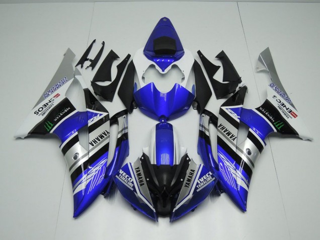 Bleu Blanc ENEOS Monster Carénage Yamaha R6 2008-2016