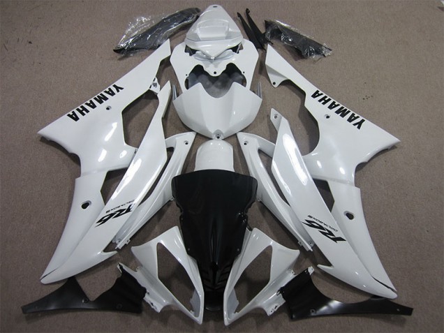 Blanc Noir Décalque Carénage Yamaha R6 2008-2016 Blanc Noir Décalque Carénage Yamaha R6 2008-2016