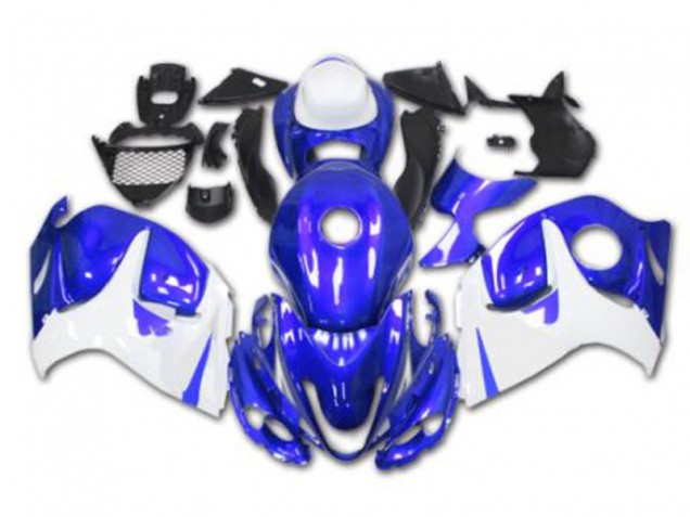 Bleu Blanc Carénages Suzuki GSXR 1300 Hayabusa 2008-2019