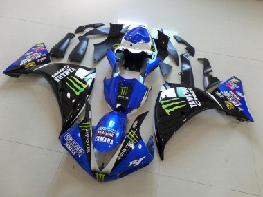 Bleu Noir Monster Carénages Yamaha R1 2009-2011 Abordables