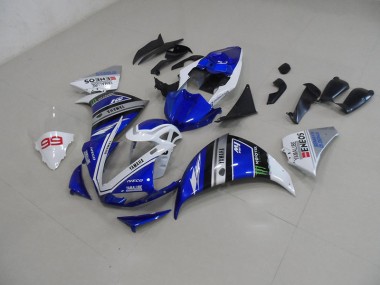 Bleu Blanc Carrosserie Yamaha R1 2009-2011 Abordables